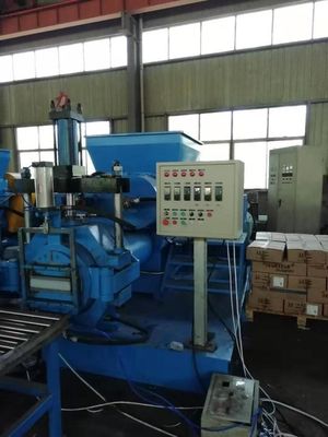 Double-shaft forced feed rubber strainer/extruder