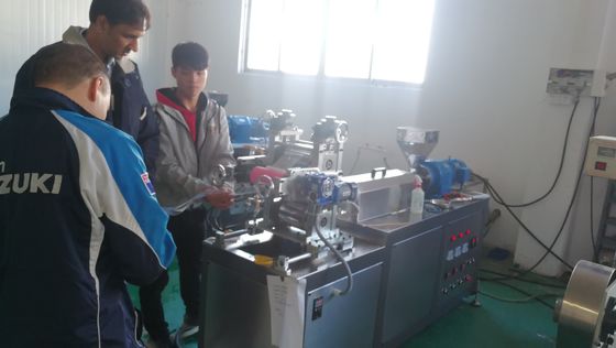 200*700*150cm Lab Extrusion Film/Sheet Calendering Machine for PET/PE/ABS/PS/PC Output