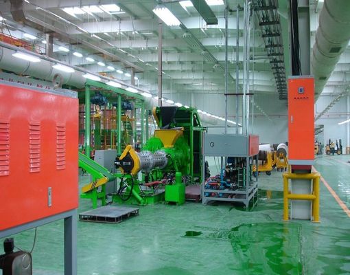 Rubber Extruder working with Calendar Machine