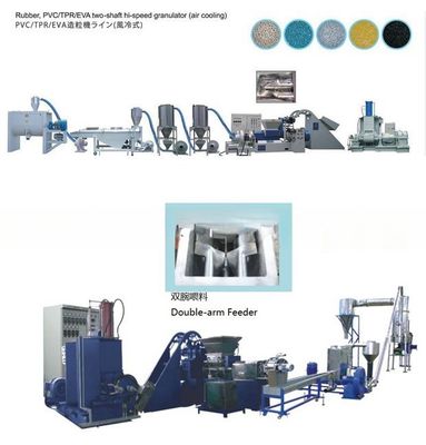 Speed Pvc Compounding Line with 740 r/m Motor Speed and Electric Nip Regulating Mode