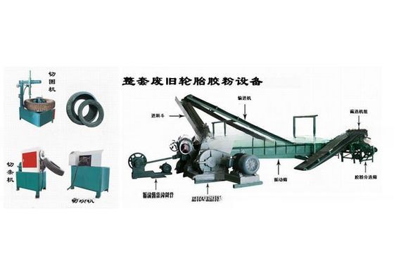 Tire Recycling Machine Used Tire Shredder Fertilizer Granule Machine with 132kW Power