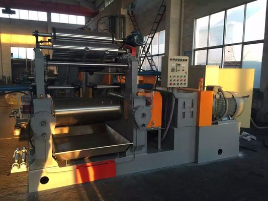 silicone rubber open type two roll mixing mill machine with stock blender