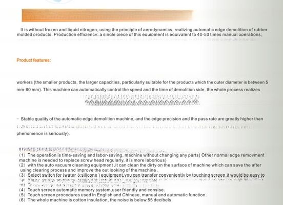 China o-ring rubber deflashing machine