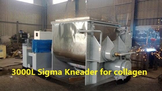 stainless steel 500l double sigma z blade silicone rubber polyester soap mixer kneader with extruder machine