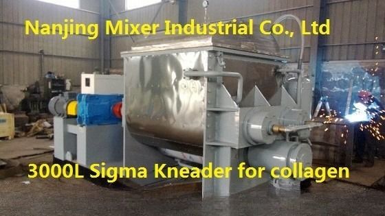 18.5 KW Power Carbon Stainless Steel Double Z Blade Sigma Kneader Mixer Refiner Machine
