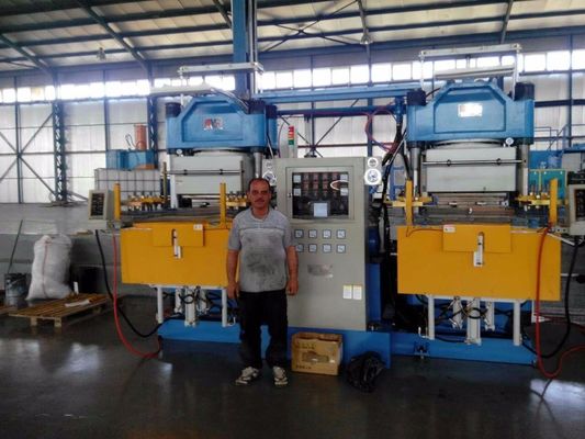 Double seat vacuum compression moulding machine automatic for making o rubber rings and seal
