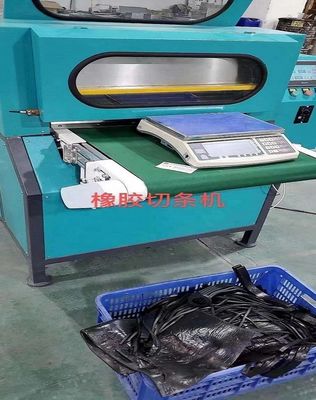 Manufacturing Plant Rubber Strip Cutting Machine with Auto Scale 1.5KW Power