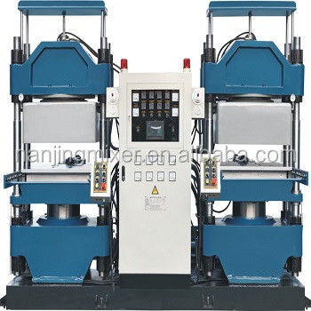 small vacuum automatic rubber silicone compressing moulding press machine/mold multi press machine with 2 press piston set
