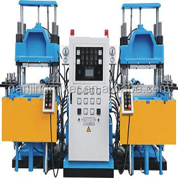 small vacuum automatic rubber silicone compressing moulding press machine/mold multi press machine with 2 press piston set